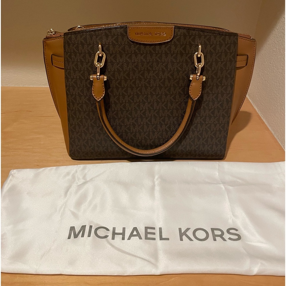 Michael Kors brown monogram bag